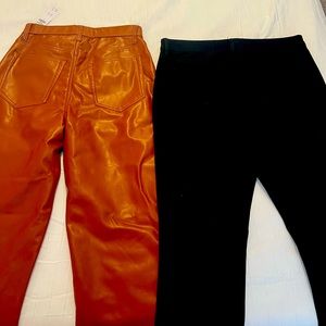 Abercrombie and banana republic faux leather pants